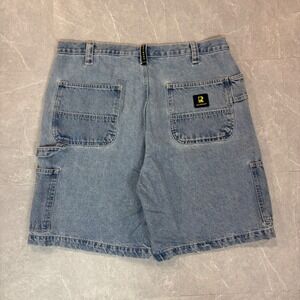 Real Work Wear Mens Blue Denim Carpenter Shorts Light Wash Size 36 RKS13SWW